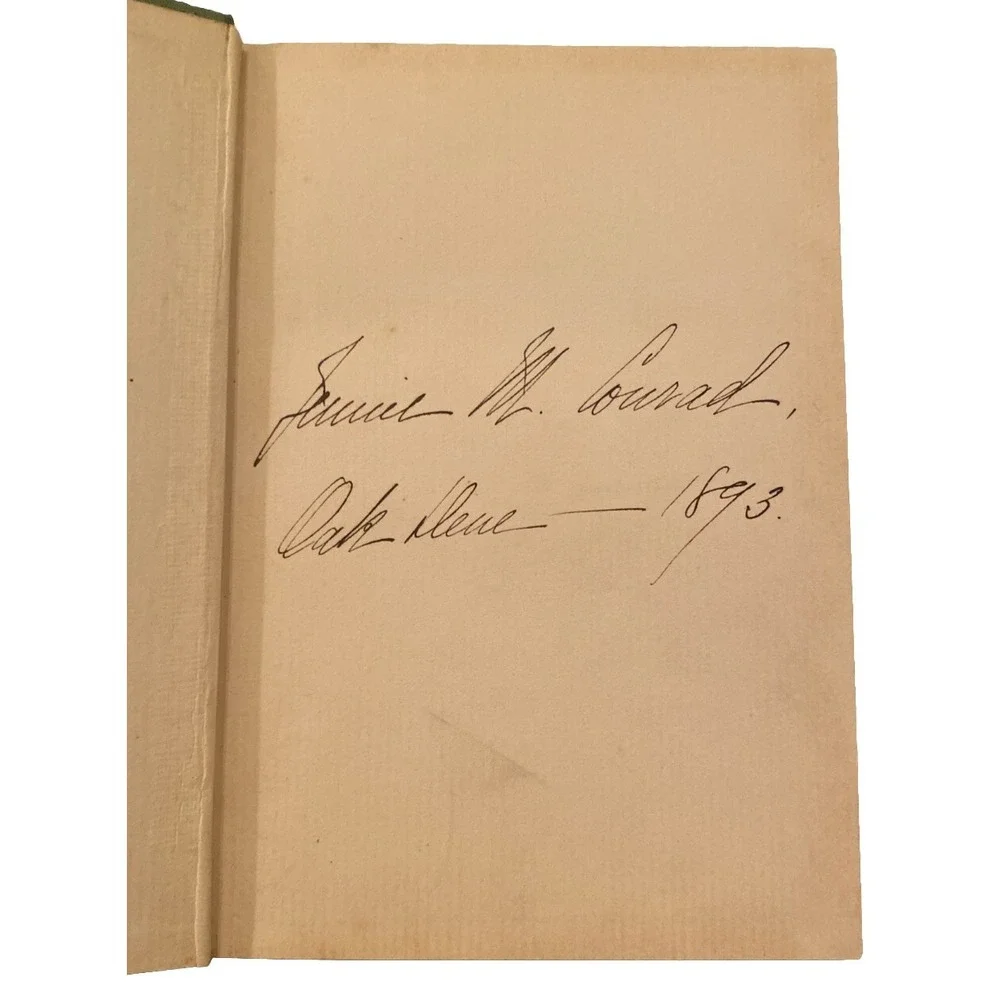 Antique HC 1893 Jane Field by Mary‎ E. Wilkins Illustrated Novel Green